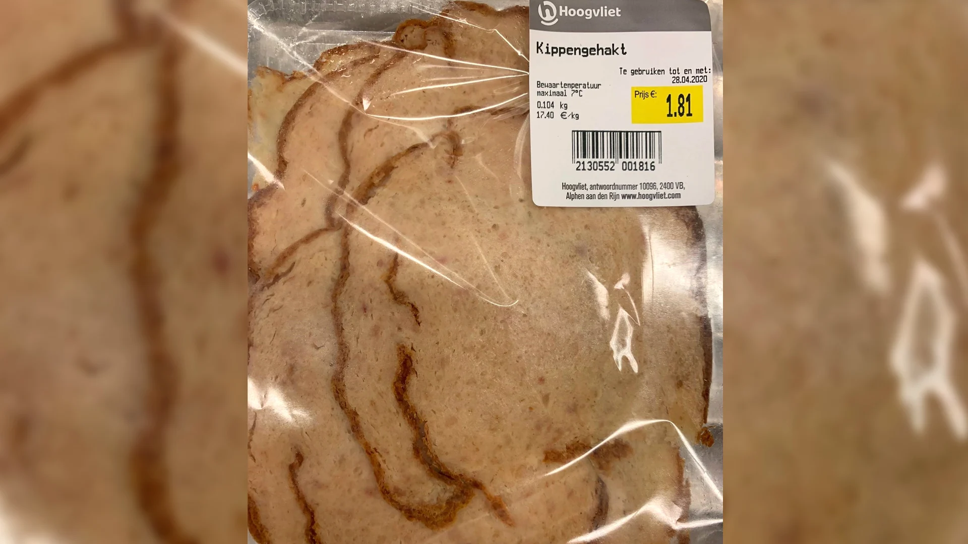 Hoogvliet haalt kippengehakt uit de schappen, bevat mogelijk plastic