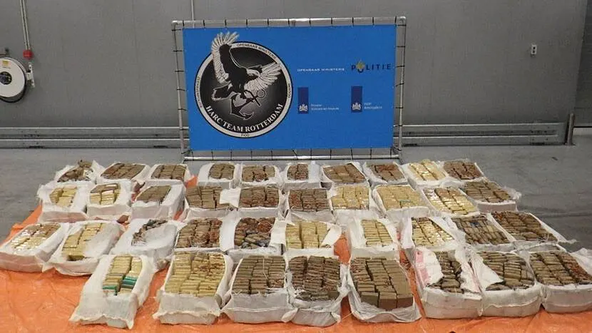 Partijen cocaïne met straatwaarde van ruim 126 miljoen ontdekt in haven Rotterdam
