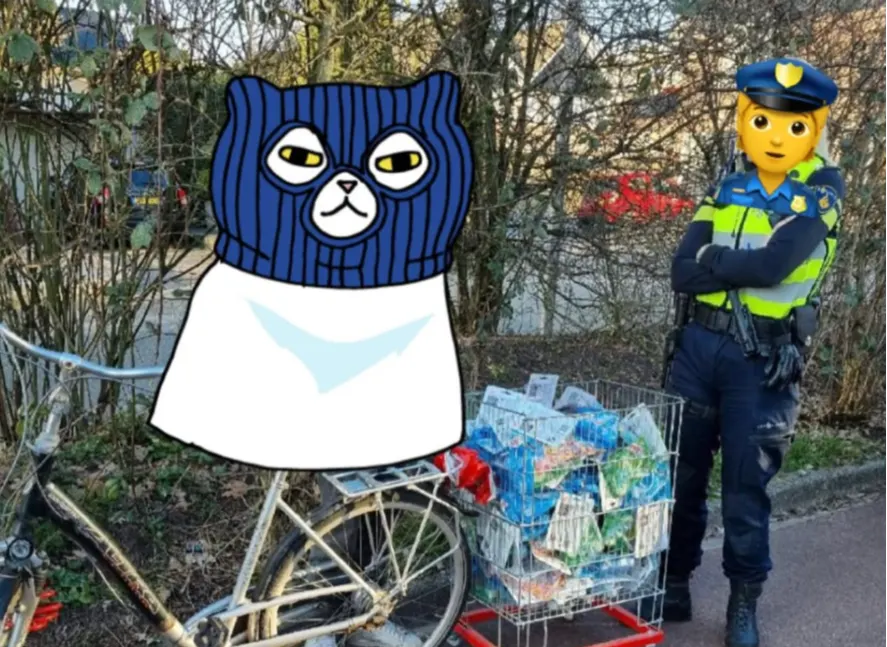 Diefstal met een luchtje: dief steelt kar vol wc-verfrissers met eigen fiets