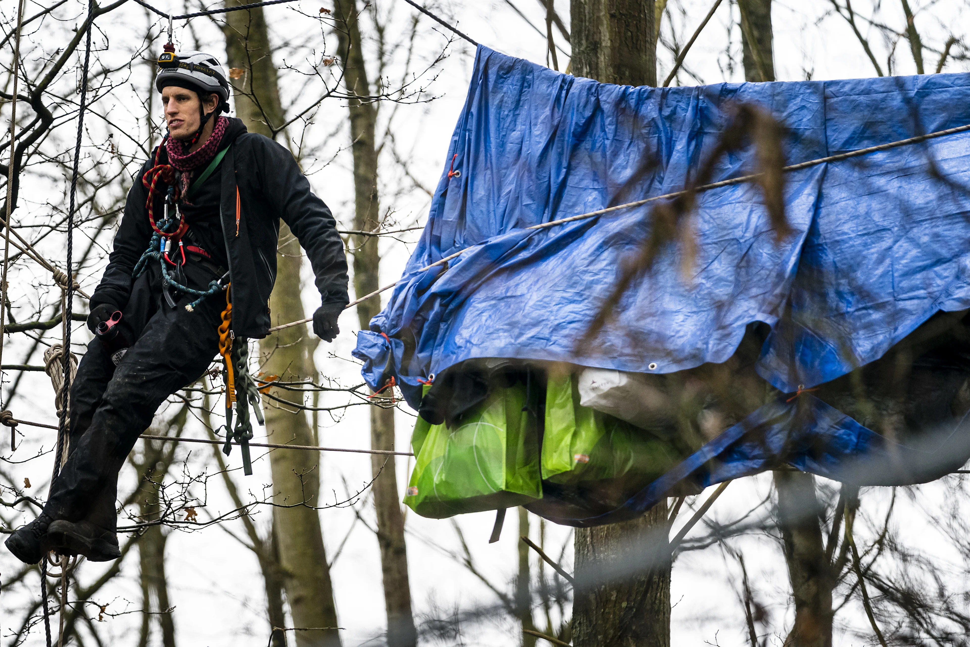 Actievoerders breiden bezetting Sterrebos bij Born uit