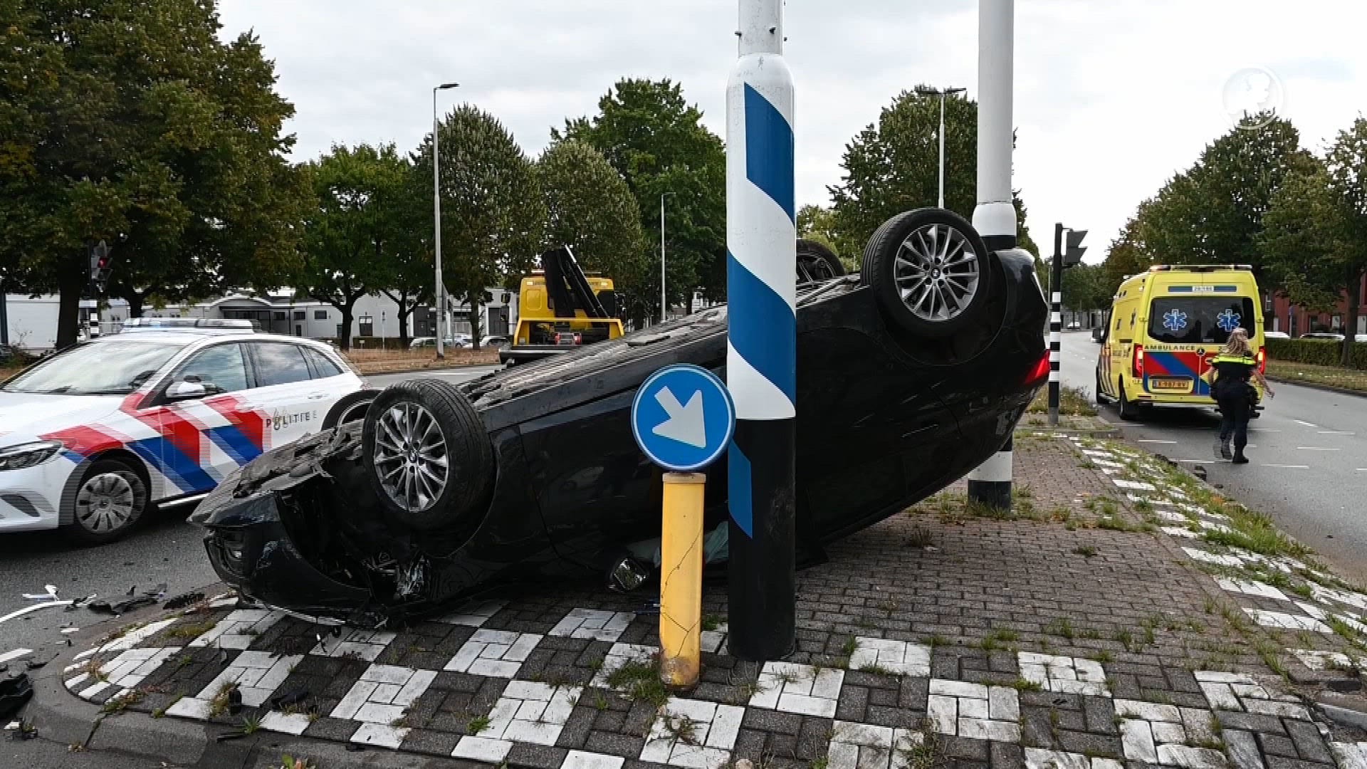 Politieachtervolging in Tilburg eindigt in crash en arrestatie