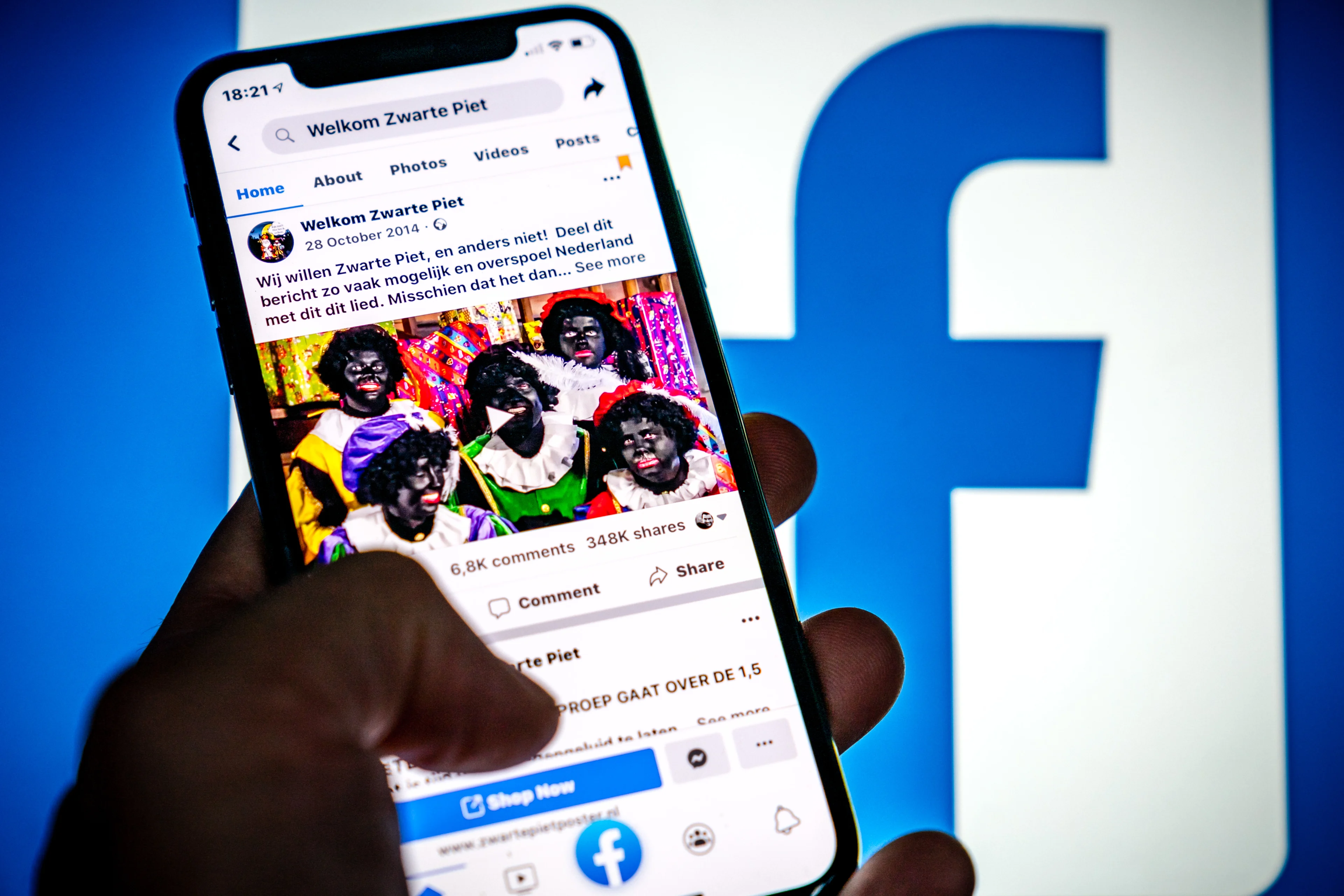 De Zwarte Piet-Facebookpagina van Chris bestaat nog wél