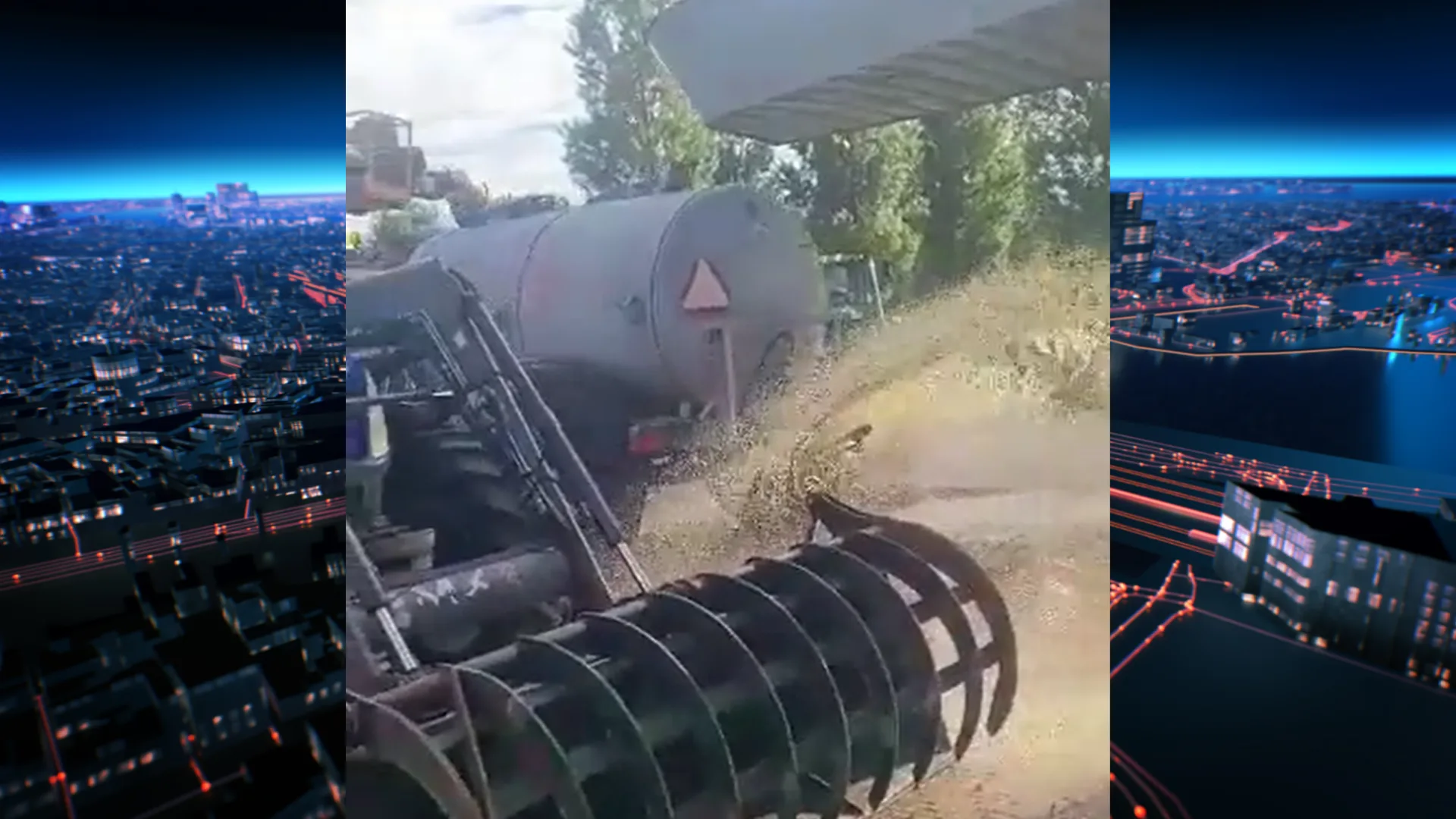Betogende boeren spuiten stront tegen gemeentehuis Lochem