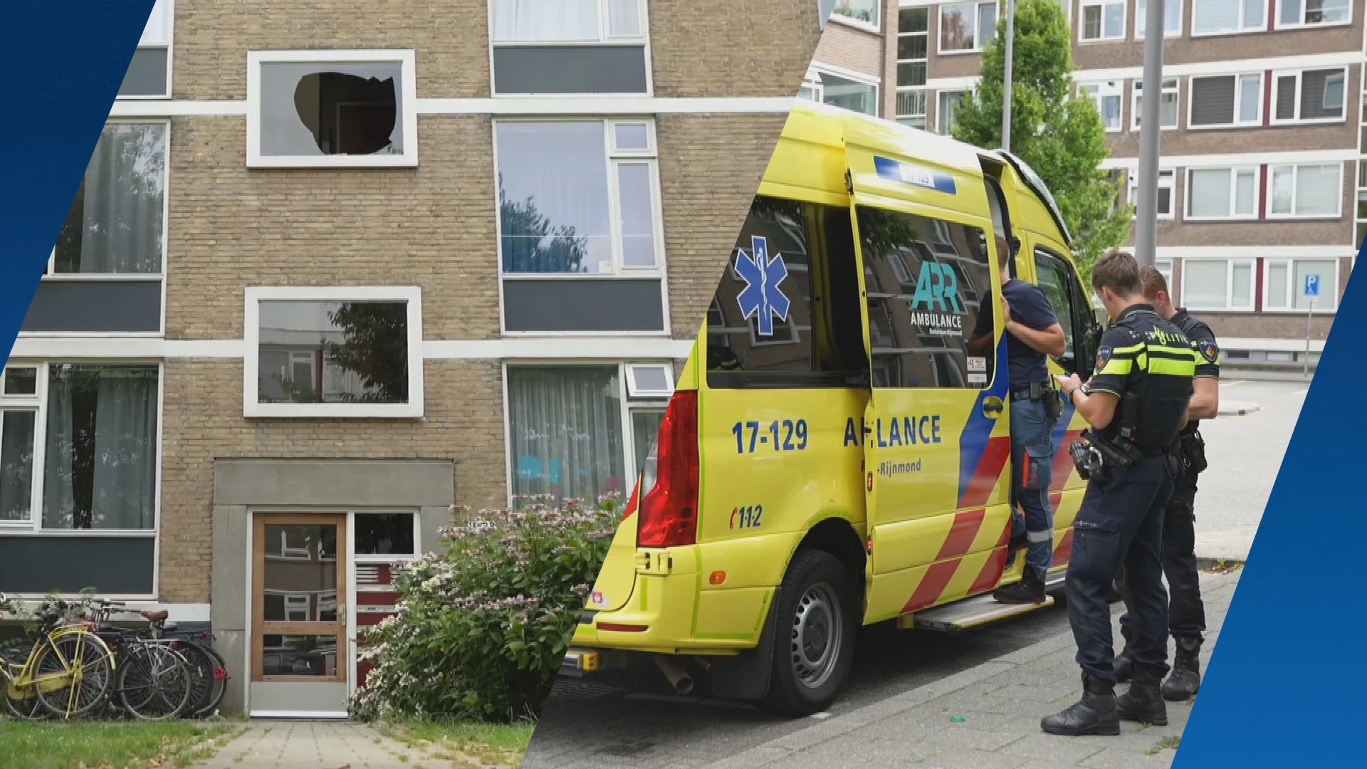 Jongen (16) springt door raam in Rotterdam en valt meters naar beneden