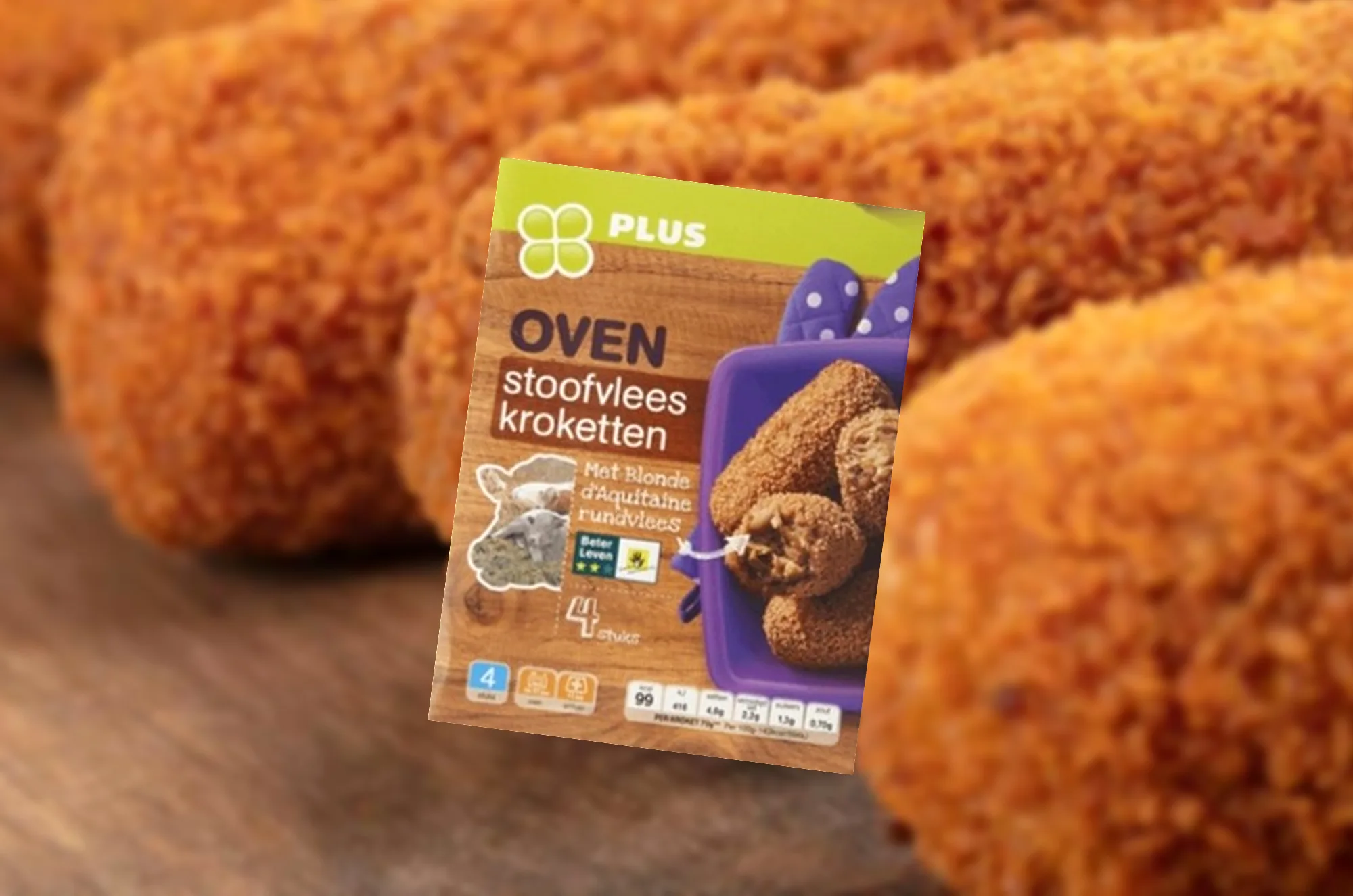 PLUS haalt stoofvleeskroketten terug, kan door productiefout schaaldieren bevatten