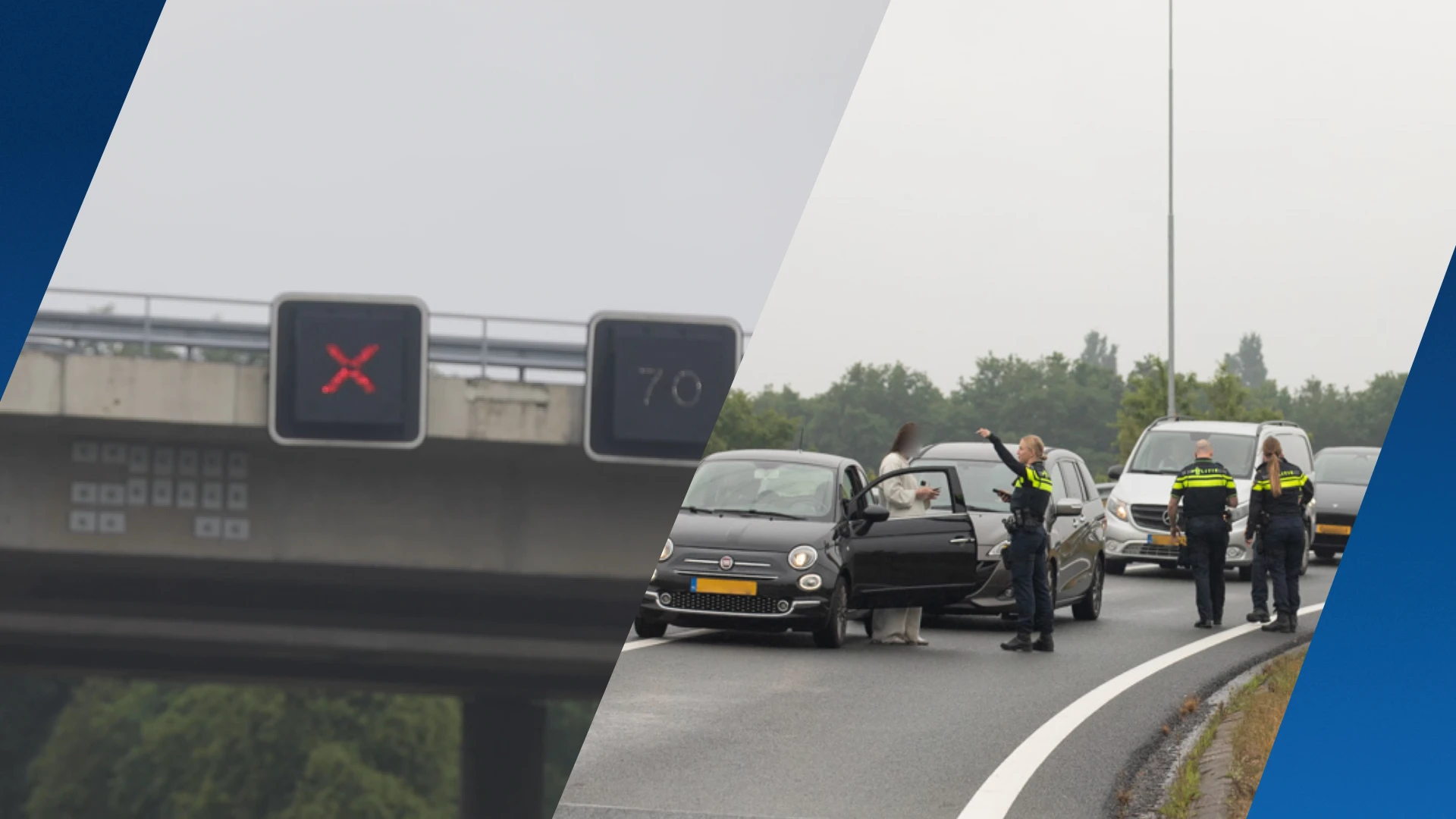 Massaal door rood kruis op A27: politie deelt iedereen boetes uit