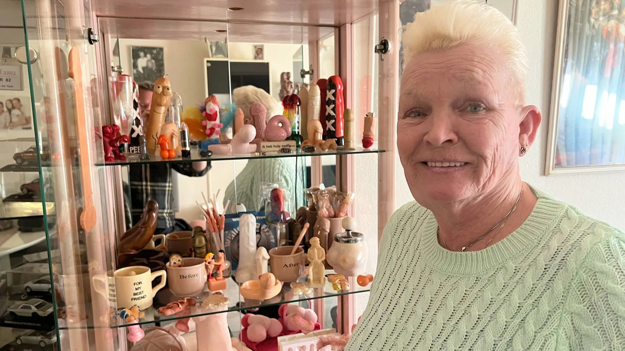 Van klein tot XXL: Ria heeft een woonkamer vol piemels