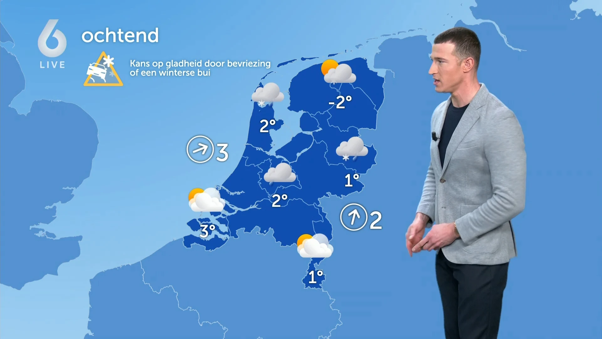 Gladde en grijze dag, maar ook zon in deel van het land