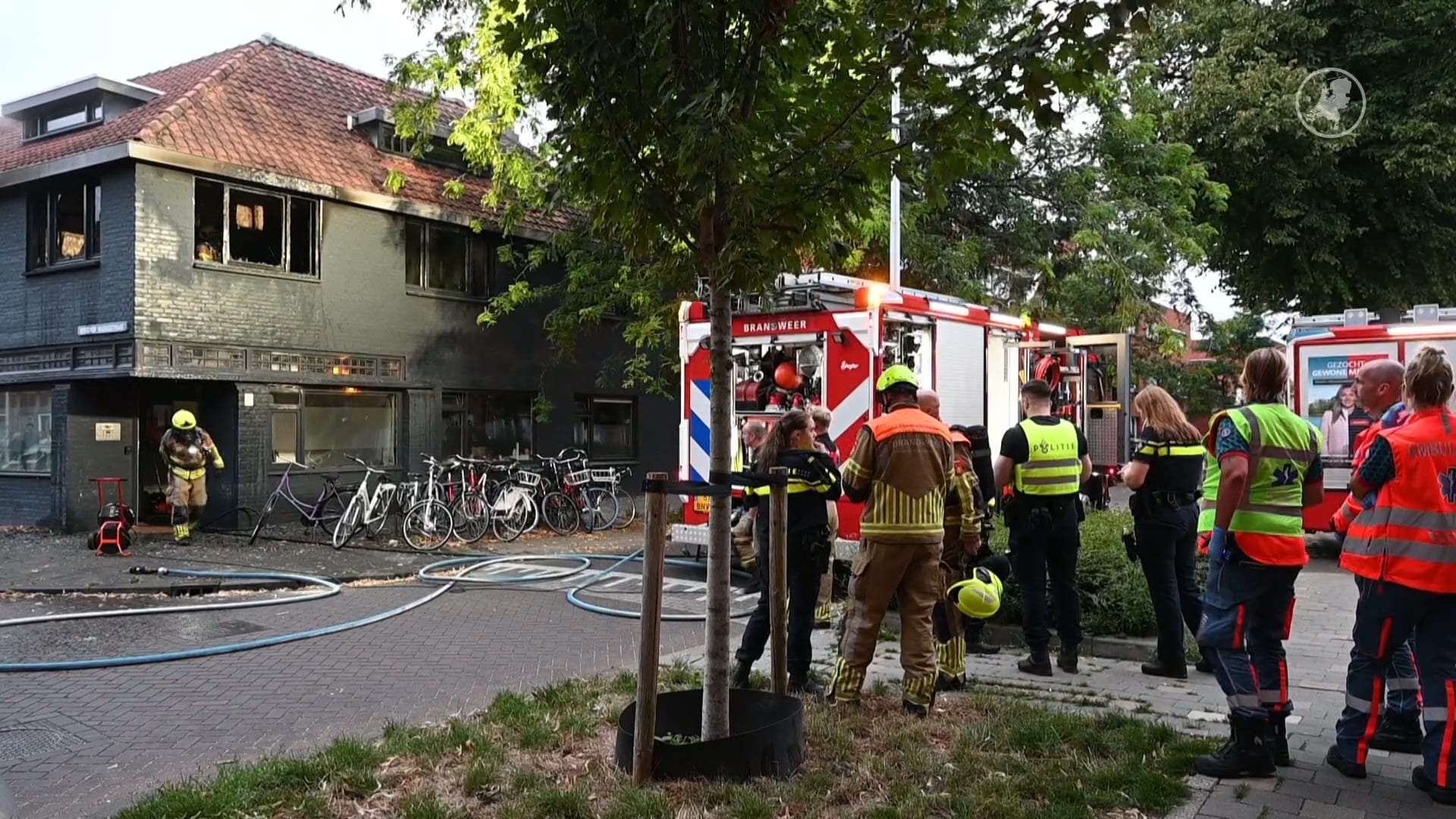 Studenten ontsnappen aan vlammenzee in woning Tilburg: 'Veel geluk gehad'