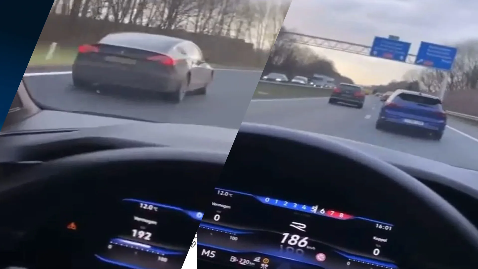 Wegpiraten slalommen met 195 kilometer per uur door verkeersdrukte