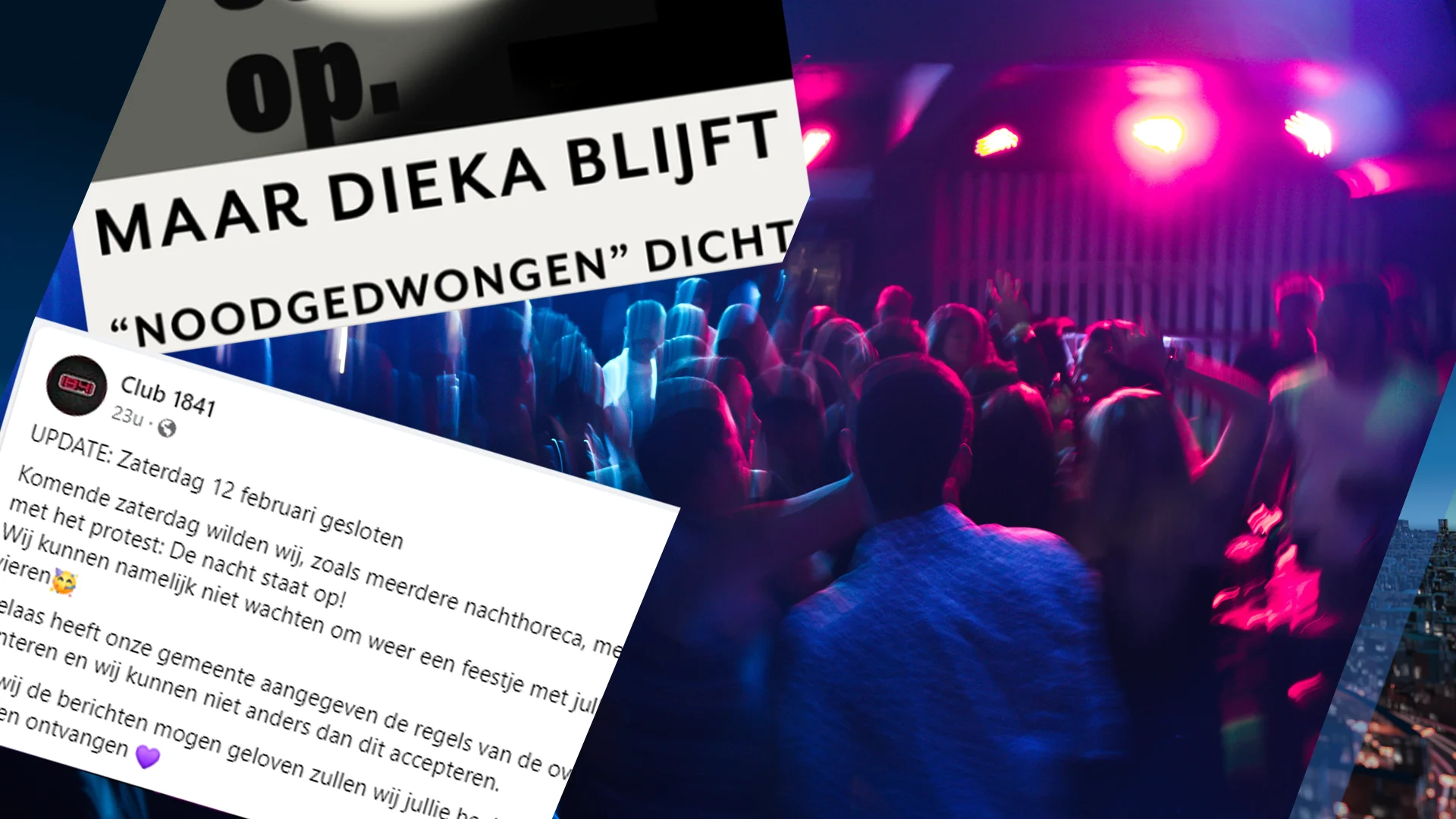 Clubs staken protestopening na dreiging met dwangbevel