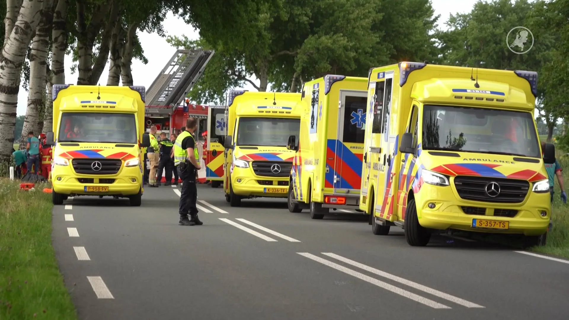 Frontale klap op N363: auto ramt boom, slachtoffers zwaargewond