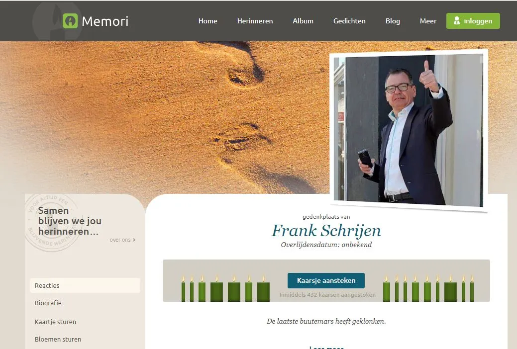 Boxmeerse tonprater Frank Schrijen 'op lafhartige wijze om het leven gebracht'