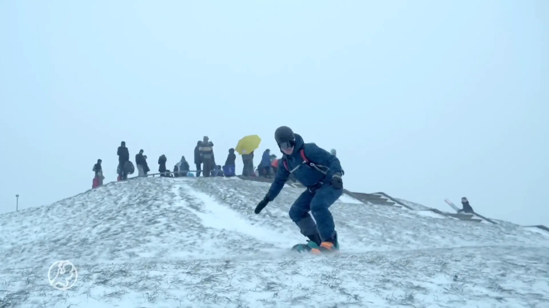 Broers gaan los op besneeuwde Zuid-Hollandse heuvels: 'Ik ben er verslaafd aan'
