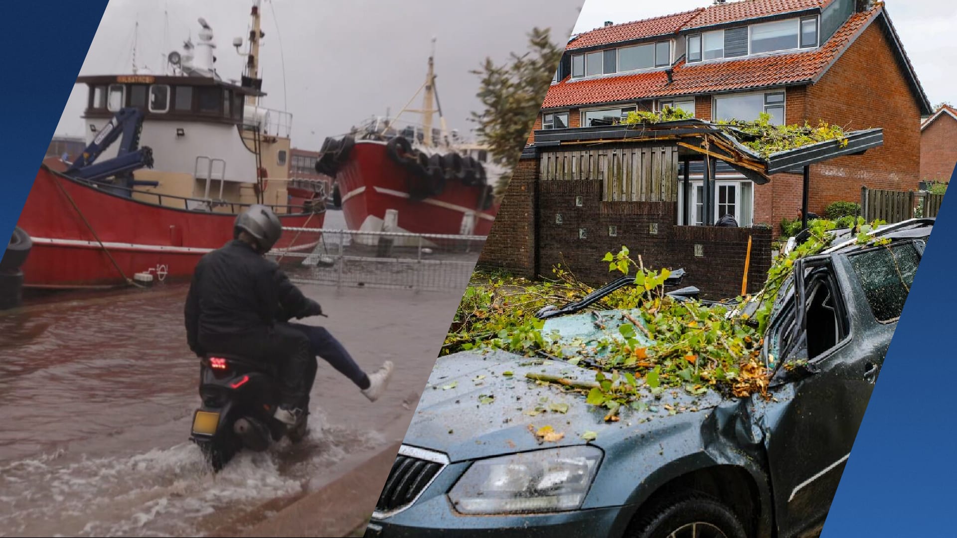 Schade en wateroverlast door storm Benjamin