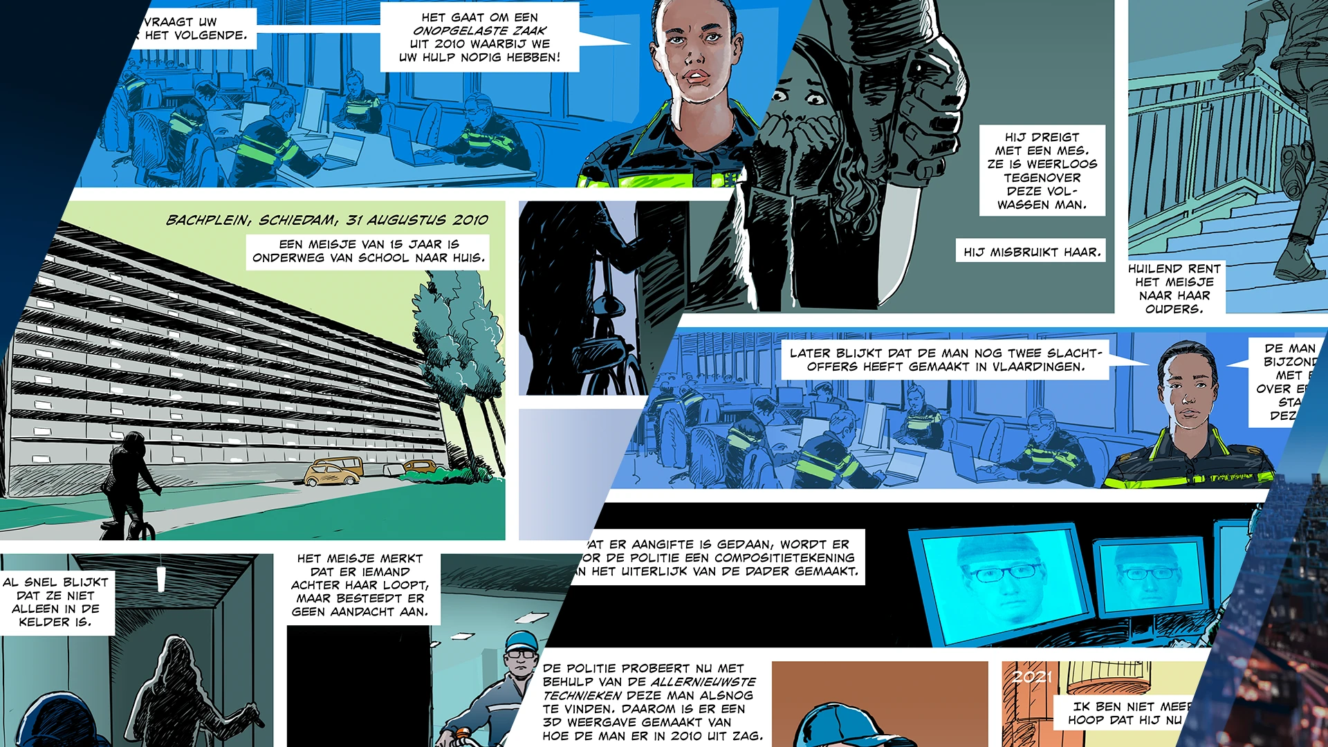 Politie komt na hologram nu ook met strip om zedenzaak op te lossen