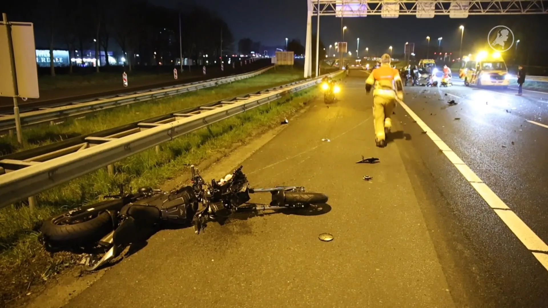 Motorrijder overreden na val op de A12