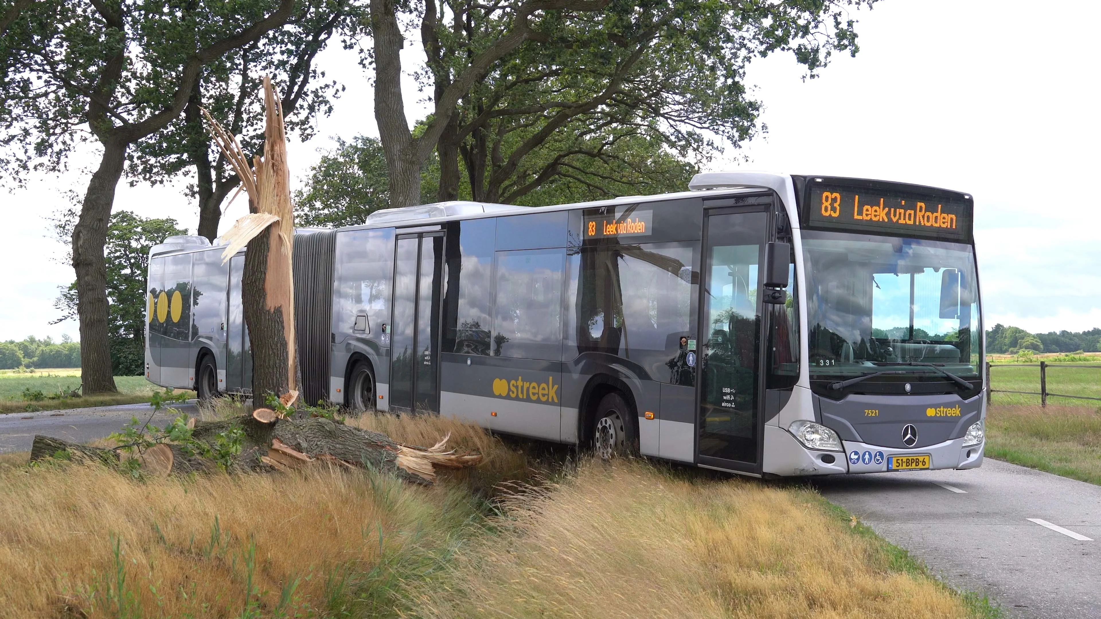Boa's zien sloot over het hoofd en leiden bus verkeerd: bus blijft vastzitten