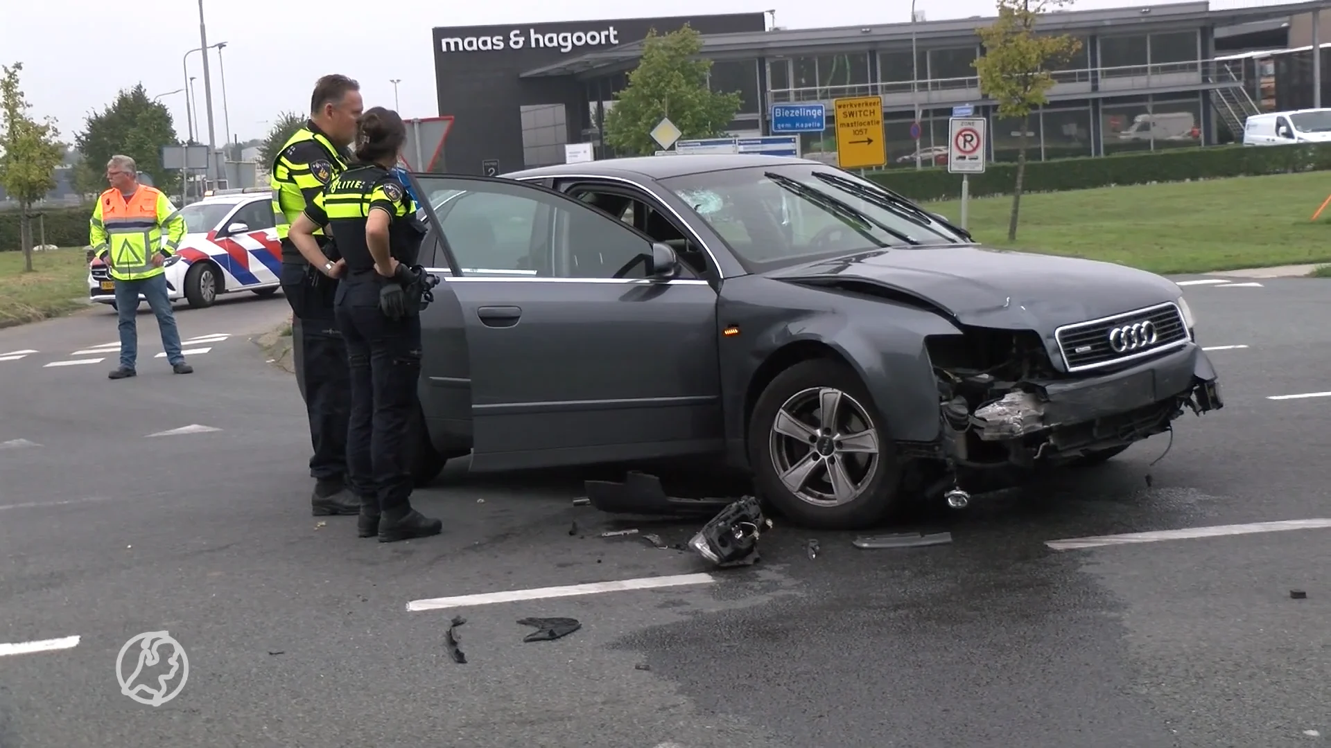 Inzittenden auto vluchten na zwaar ongeluk met motorrijder in Kapelle