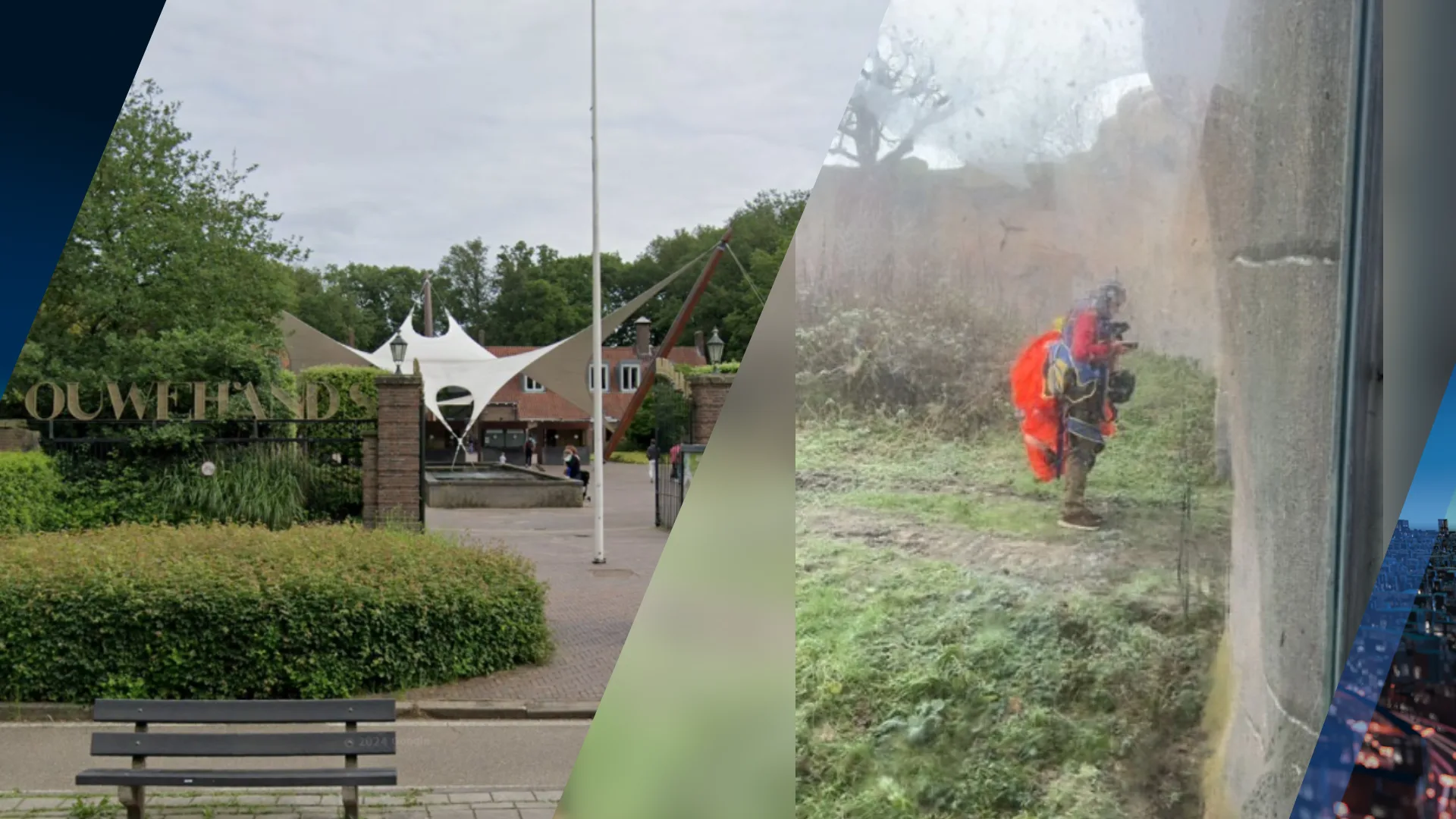 ZIEN: Parachutist belandt per ongeluk in apenverblijf Ouwehands Dierenpark