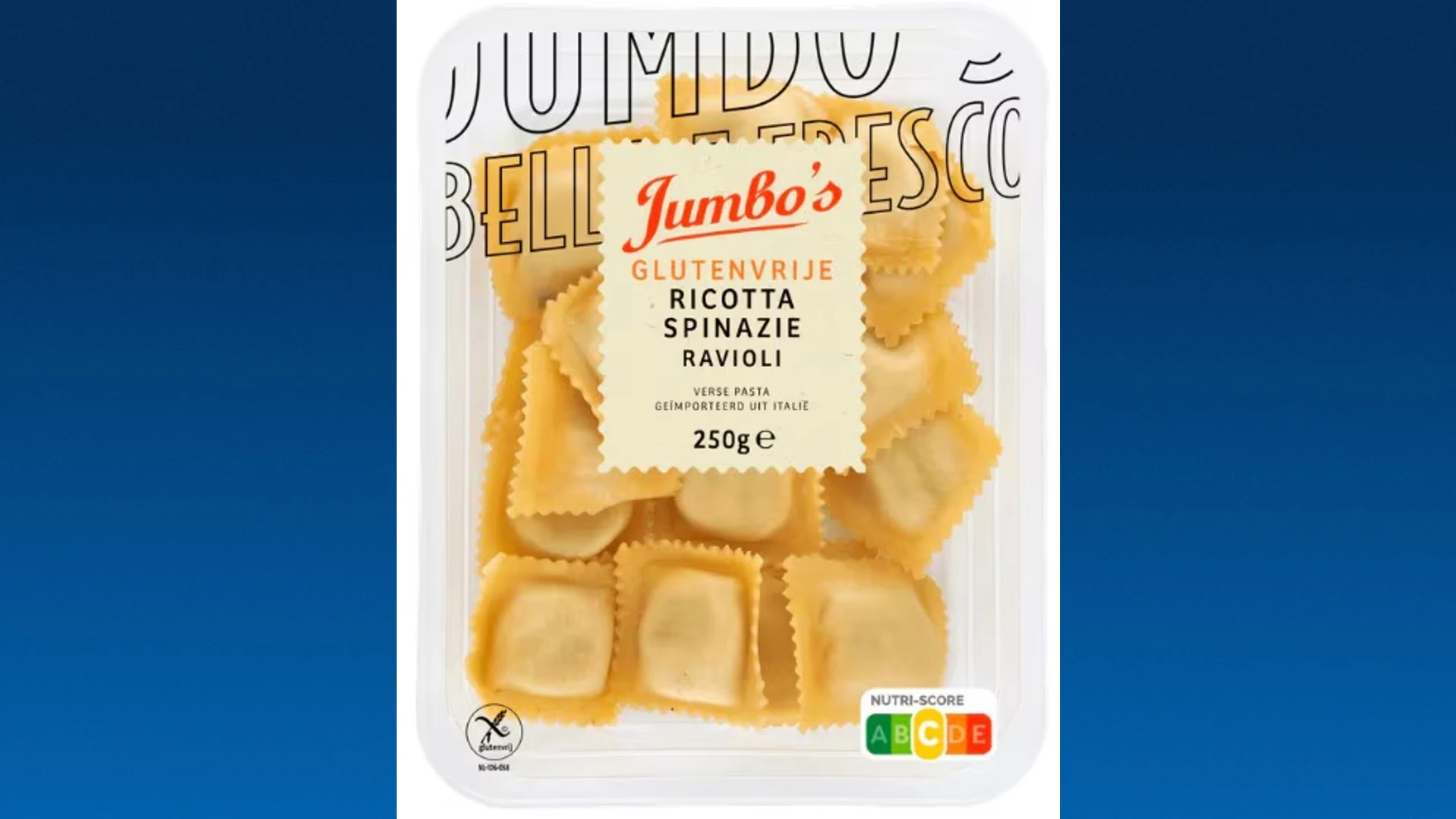 Terugroepactie Jumbo: te veel gluten in glutenvrije ravioli