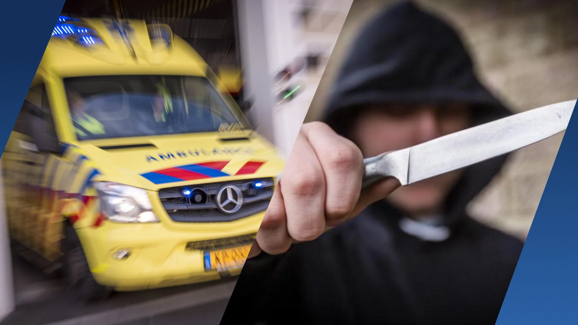 Man wil geen hulp, bedreigt in plaats daarvan ambulancepersoneel met mes