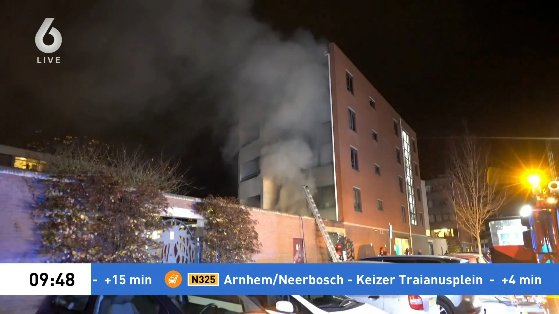 Man vastgebonden aan lantaarnpaal na verwoestende flatbrand in Groningen