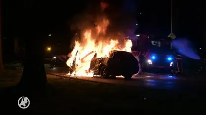 Politieachtervolging in Tilburg eindigt in brandende auto en ziekenhuisbezoek