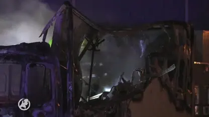 Voor derde maal vrachtwagens in brand op Nijmeegs industrieterrein