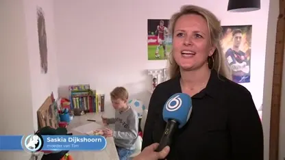 Mascotte Tim (9) kijkt vol spanning uit naar halve finale tegen Tottenham