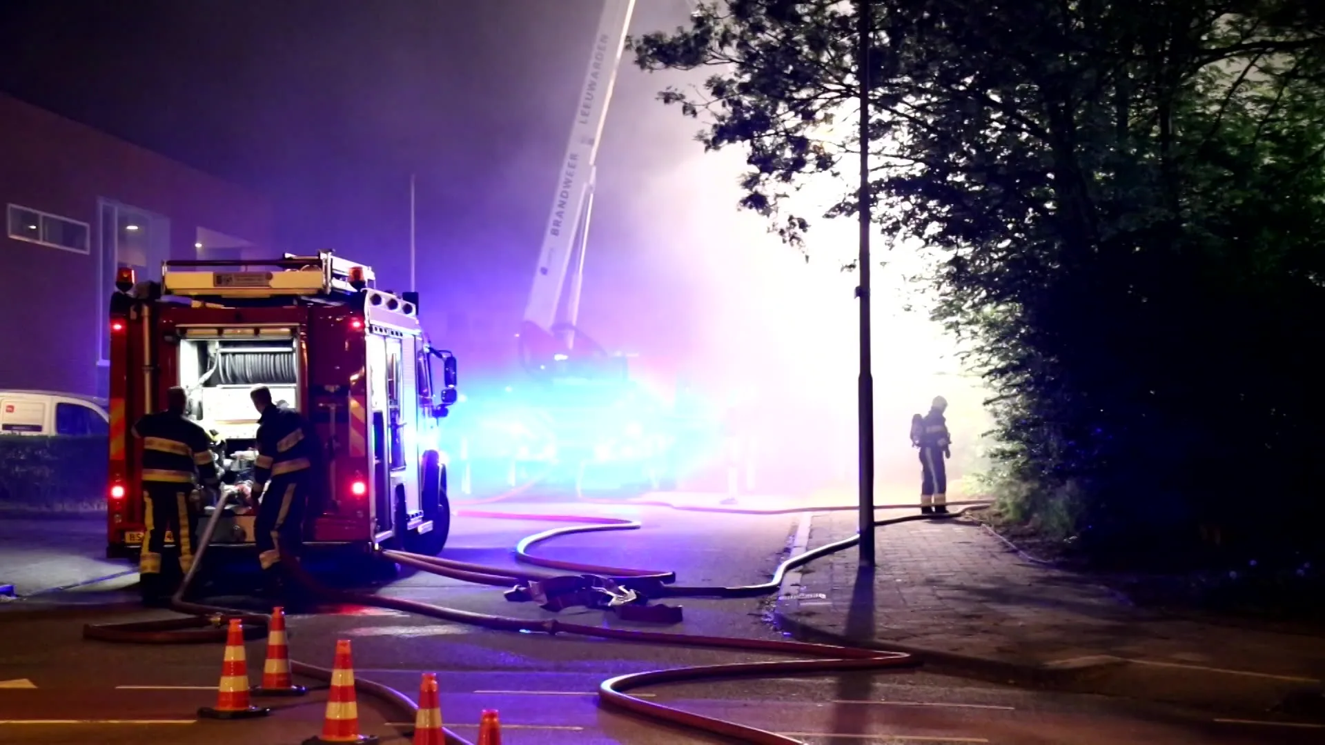 Grote brand in Prins Mauritsschool in Leeuwarden