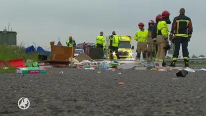 Ravage op A7 na ongeluk met camper: weg afgesloten