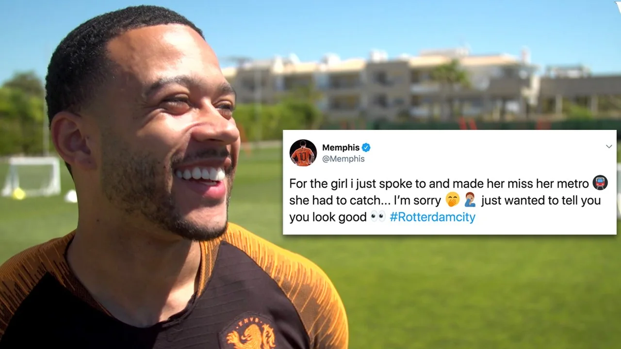 Memphis reageert op Twitterflirt met meisje: 'Ik hield de file op'