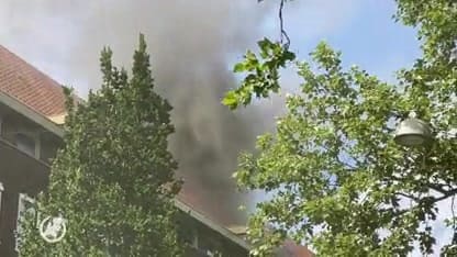 Flinke brand op Amsterdamse zolder