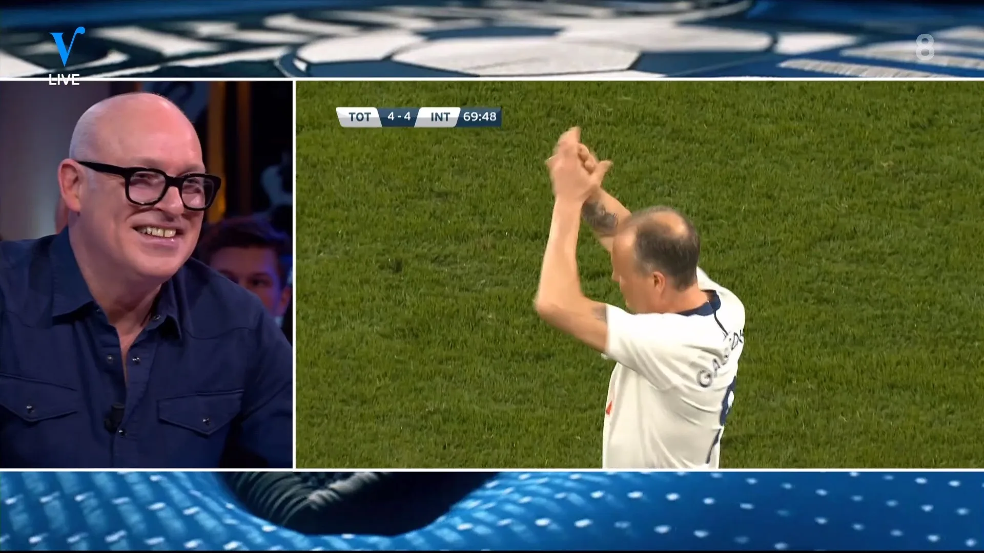 René lacht om Paul Gascoigne: 'Ouwe worstelaar!'