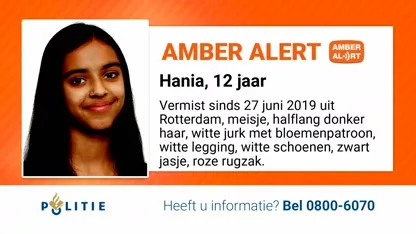 AMBER Alert om vermist meisje uit Rotterdam