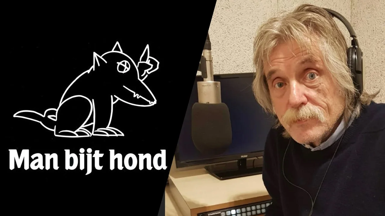Johan vanavond te horen als voice-over in Man Bijt Hond