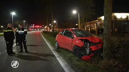 Auto's botsen tegen hek en boom bij lachgas-ongelukken in Tilburg