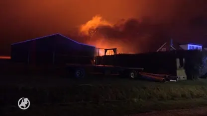 Grote brand in schuren Sint-Maartensvlotbrug