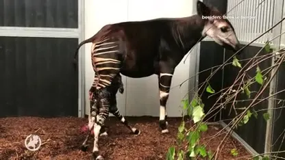 Dit is okapi Guus, de nieuwste aanwinst van Safaripark Beekse Bergen