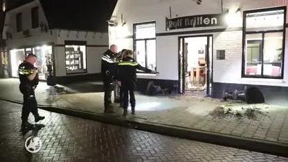 Ramkrakers overvallen brillenzaak in Elst, laten puinhoop achter