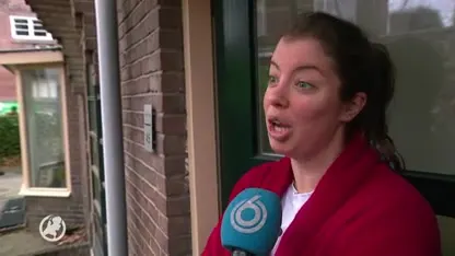 Honderd meter lange bouwsteiger omgewaaid in Nijmegen