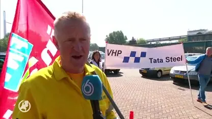 Honderden werknemers Tata Steel bij toeteractie om vertrek topman
