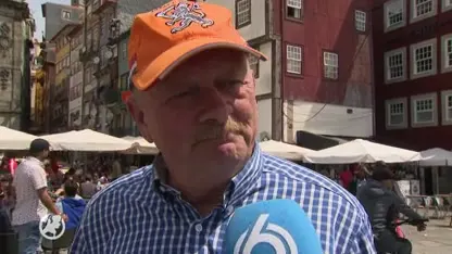 Portugese camping en stad Porto kleuren oranje voor finale Nations League