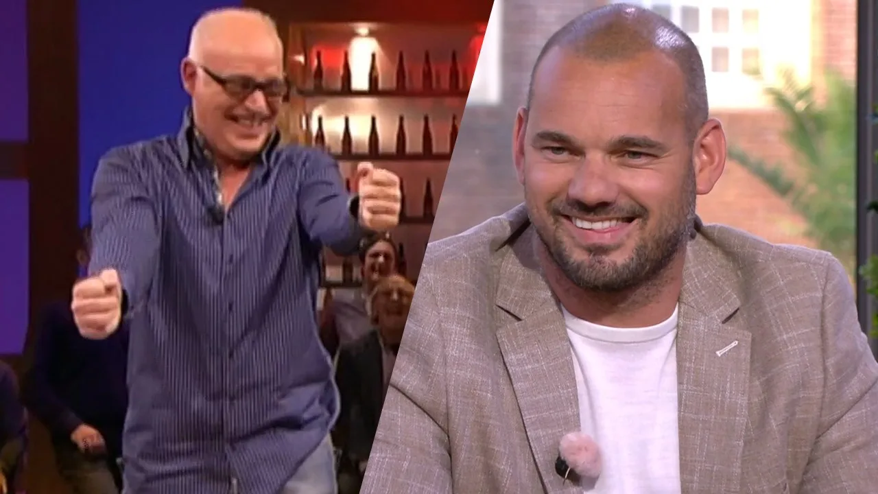 Wesley Sneijder kan wel lachen om Hummer-fragment