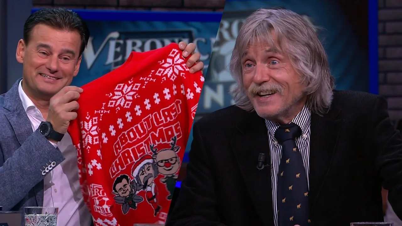 Johan promoot 'magische' VI-kersttrui: 'Als je 'm wast dan is het een kindermaatje'