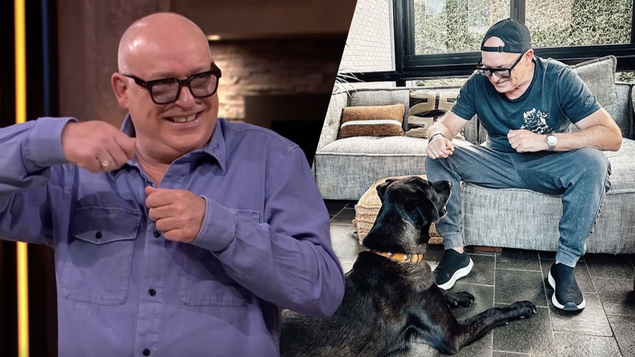 René heeft reusachtige nieuwe hond: ‘Ik sta tegenwoordig staand te eten!’