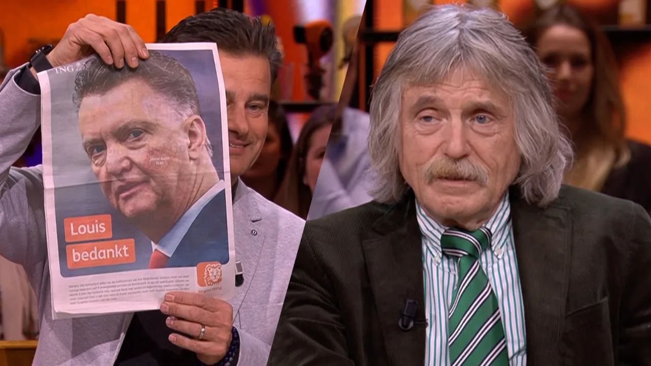 Johan ziet levensgrote foto Van Gaal in krant: 'Eén man in Nederland vindt dit volledig terecht'