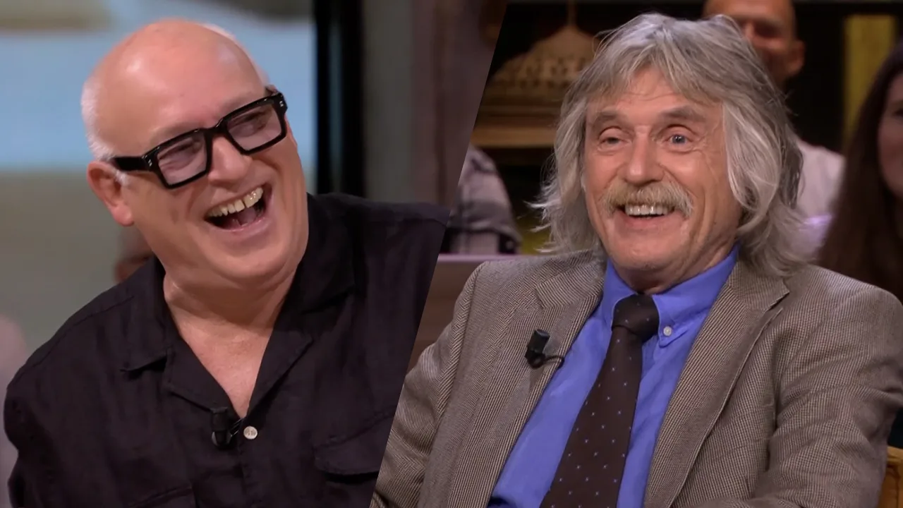 René en Johan hebben grootste lol om het laten van scheten: 'Die hond verraadt mij altijd!'