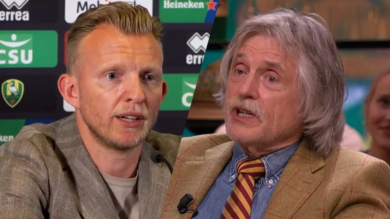 Johan ziet Dirk Kuyt tijdens perspresentatie: 'Als ik directeur was, zou ik hem op staande voet ontslaan'